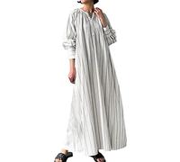 Jupe de Plage pour Femme féminin Casual Dress - Robe Abaya Musulmane Longue et Robe de prière complète sans Mention Couleur ni (White, XXL)