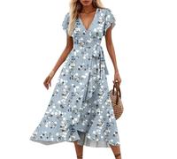 Jupe de Plage pour Femme Robe féminine décontractée à marquée pour Usage Quotidien été élégante et Polyvalente Parfaite en Superposition avec vêtements Outerwear et adaptées à la Vie(Green, L)