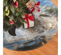 Jupe de sapin de Noël - 76,2 cm - Tapis décoratif - Il y a une jupe de sapin de Noël qui saute - Décoration de fête pour sapin de Noël - Jupe de sapin de Noël pour décoration de Noël