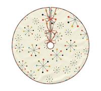 Jupe de sapin de Noël à motif géométrique abstrait imprimé espace, décoration de Noël, pour les fêtes d'hiver du Nouvel An.