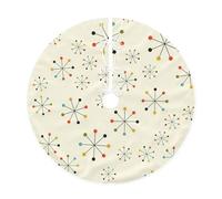 Jupe de sapin de Noël à motif géométrique abstrait imprimé espace, décoration de Noël, pour les fêtes d'hiver du Nouvel An.