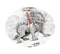 Jupe de sapin de Noël à motifs d'animaux mythologiques - Jupe de sapin de Noël et décoration de fête du Nouvel An - 76,2 cm