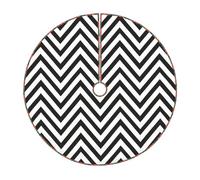 Jupe de sapin de Noël à rayures en zigzag, élégante couverture de base de sapin, décoration d'intérieur