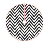 Jupe de sapin de Noël à rayures en zigzag, élégante couverture de base de sapin, décoration d'intérieur