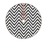 Jupe de sapin de Noël à rayures en zigzag, élégante couverture de base de sapin, décoration d'intérieur