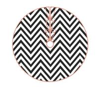 Jupe de sapin de Noël à rayures en zigzag, élégante couverture de base de sapin, décoration d'intérieur