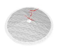 Jupe de sapin de Noël avec bordure à franges | Tapis rond doux pour décoration de sol de vacances. S'adapte à la plupart des bases d'arbre