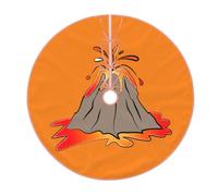 Jupe de sapin de Noël avec imprimé volcan, décoration de Noël, pour les fêtes d'hiver du Nouvel An.