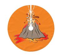 Jupe de sapin de Noël avec imprimé volcan, décoration de Noël, pour les fêtes d'hiver du Nouvel An.