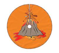 Jupe de sapin de Noël avec imprimé volcan, décoration de Noël, pour les fêtes d'hiver du Nouvel An.