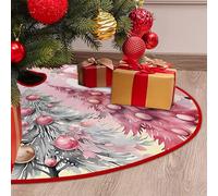 Jupe de sapin de Noël avec ornements - Décoration festive pour arbres, décoration de table, parfaite pour les fêtes de Noël et les réunions de famille