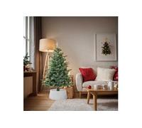 vidaXL Jupe de sapin de Noël Ø56x23 cm Plastique Blanc