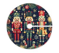 Jupe De Sapin De Noël Casse-Noisettes Colorés Jupe d'arbre M | Couverture de sapin de Noël Vintage Christmas Tree Skirt Pour Fête du Nouvel
