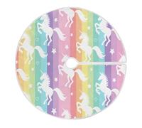 Jupe De Sapin De Noël Cheval Étoile Arc-en-Ciel Tapis De Sapin L