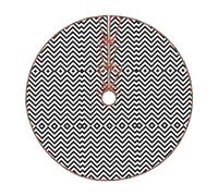 Jupe de sapin de Noël classique à rayures en zigzag, décoration de tapis de sapin de Noël, décorations pour fête du Nouvel An