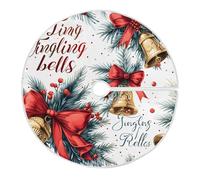 Jupe De Sapin De Noël Cloche À Arc en Branche De Pin Christmas Tree Skirt Vintage Couverture De Sapin De Noël Doux Jupe d'arbre pour Maison Hôtel Salon S