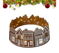 Jupe de sapin de Noël - Collier de sapin de Noël avec éclairage LED, accessoires décoratifs de fête | Pour cheminée, entrée, salon, bureau, cour, porche, jardin, paysage, ca