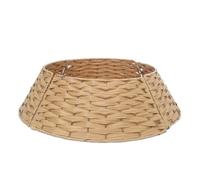 Jupe de Sapin de Noël,Collier de Sapin de Noël Décorations Tressées à la Main,Cache-Pied de Sapins Artificiel Style Rustique(Khaki,S)