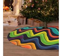 Jupe de sapin de Noël de 121,9 cm - Tablier épais de couleur - Jupe de sapin pour décoration de Noël - Décorations de vacances festives pour intérieur et extérieur