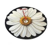 Jupe de Sapin de Noël de 122 cm (48 Pouces), Tapis de Sapin de Noël « Pureté d'une Seule Marguerite Blanche » pour Les fêtes de Fin d'anné