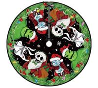 Jupe de Sapin de Noël de 122 cm - Jack et Sally - Décoration de Sapin de Noël - Zéro décorations de Noël pour fête à la Maison