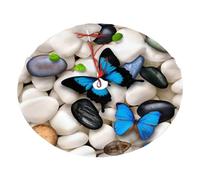 Jupe de sapin de Noël de 91 cm, motif papillon, broderie sur pierre, peinture imprimée, parfaite pour les décorations de fête de Noël