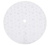 Jupe de sapin de Noël de luxe Blanc 122 cm Fausse fourrure vidaXL