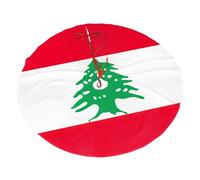 Jupe de sapin de Noël douce imprimée drapeau du Liban - Décoration de Noël pour la famille
