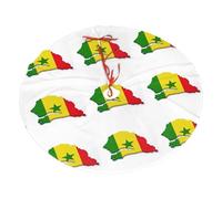 Jupe de sapin de Noël douce imprimée drapeau du Sénégal - Décoration de Noël pour la famille