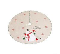 Jupe de sapin de Noël en lin de 110 cm de diamètre, conçue pour encadrer la base du sapin et maintenir un environnement propre