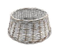 Jupe de sapin de Noël en osier - 60 cm - Blanc - Couverture pour le support de sapin de Noël - Couverture d'arbre de Noël - Jupe de sapin de Noël