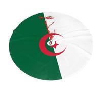 Jupe de sapin de Noël en peluche imprimée drapeau de l'Algérie de 91,4 cm, décoration festive, améliore l'atmosphère de fête de Noël et du Nouvel An