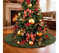 Jupe de sapin de Noël en velours de 120 cm, décorations de sapin de Noël neutres, jupes de sapin de Noël en velours modernes, minimalistes pour la décoration de fête de maison, intérieure et