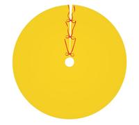 Jupe de sapin de Noël épaisse jaune bergamote avec envers en flanelle, polyester résistant à l'eau avec imprimé complet pour Noël, Halloween, décorations du Nouvel An