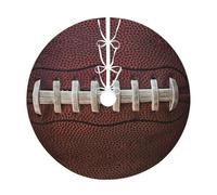 Jupe de sapin de Noël imprimé football américain avec bordure pour fête de Noël et réveillon du Nouvel An