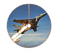 Jupe de sapin de Noël imprimée avions de chasse, jupe de sapin de Noël matelassée colorée, parfaite pour les petits et grands arbres