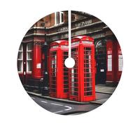 Jupe de sapin de Noël imprimée de rue de Londres, jupe de sapin de Noël colorée matelassée, parfaite pour les petits et grands arbres