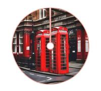 Jupe de sapin de Noël imprimée de rue de Londres, jupe de sapin de Noël colorée matelassée, parfaite pour les petits et grands arbres