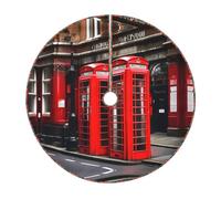 Jupe de sapin de Noël imprimée de rue de Londres, jupe de sapin de Noël colorée matelassée, parfaite pour les petits et grands arbres