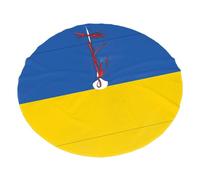 Jupe de sapin de Noël imprimée drapeau de l'Ukraine 76,2 cm - Décoration de Noël pour les fêtes de Noël et du Nouvel An