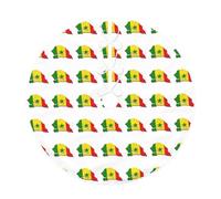 Jupe de sapin de Noël imprimée drapeau du Sénégal, décorations de vacances amusantes pour Noël, Halloween, Nouvel An, décorations de fête