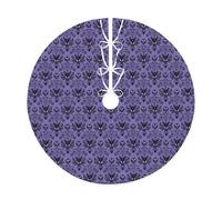 Jupe de sapin de Noël imprimée manoir hanté, décoration de Noël, pour les fêtes d'hiver et du Nouvel An.