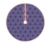 Jupe de sapin de Noël imprimée manoir hanté, décoration de Noël, pour les fêtes d'hiver et du Nouvel An.