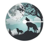 Jupe De Sapin De Noël Loup De La Lune du Soir Jupesapindenoel S