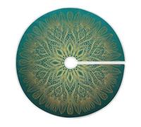 Jupe De Sapin De Noël Mandala Or Et Turquoise Tapis De Sapin S