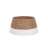 Mica Decorations Jupe de Sapin de Noël Ø50 x H26 cm - Cache Pied en Jonc de Mer - Blanc Cassé