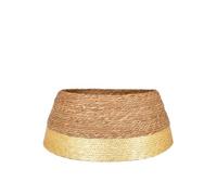 EDELMAN-Jupe de sapin de Noël en jacinthe d’eau naturelle avec bordure or Mica Decorations - diamètre 58 x H 26 cm