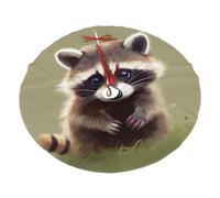 Jupe de sapin de Noël mignonne imprimée raton laveur - 91 cm - En peluche douce - Pour décoration de maison et de bureau