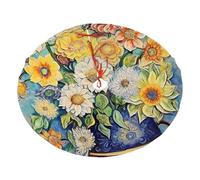 Jupe de sapin de Noël moelleuse - 76,2 cm - Huile sur toile douce et exquise - Impression de fleurs - Décoration pour sapin et fêtes de festival