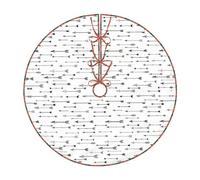 Jupe de sapin de Noël motif flèche à carreaux pour décoration de fête